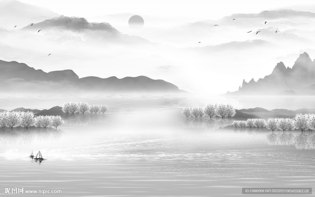 最新 大气高端山水 Tif分层