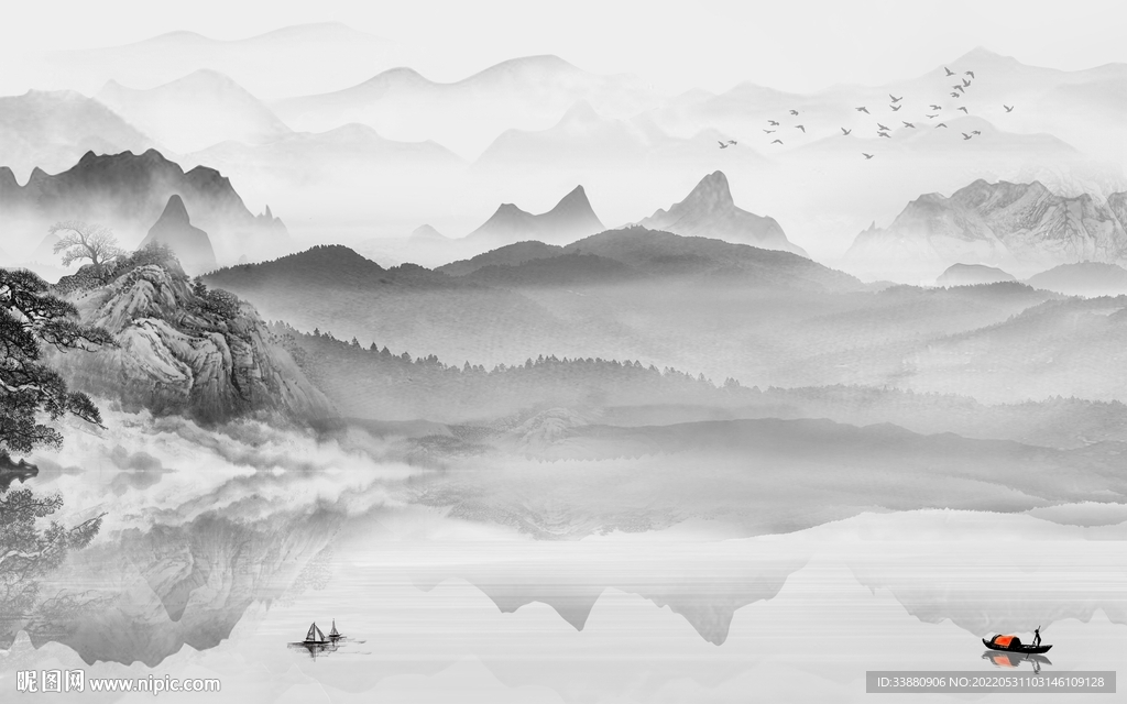 电视意境大气山水 tiF分层