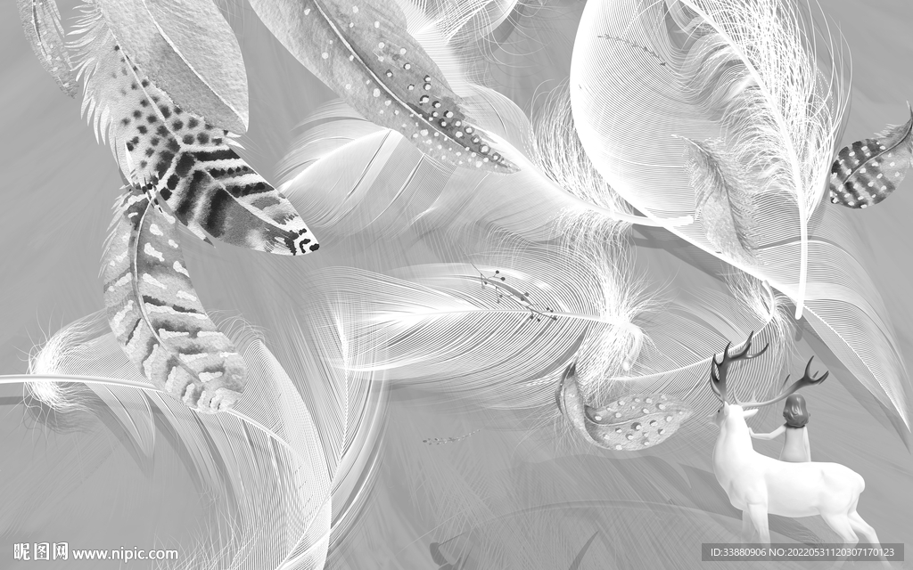 背景墙最新款无框画 TIf分层