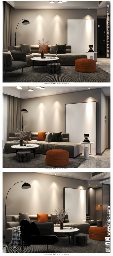 壁画框画样机 装饰画 主图模板