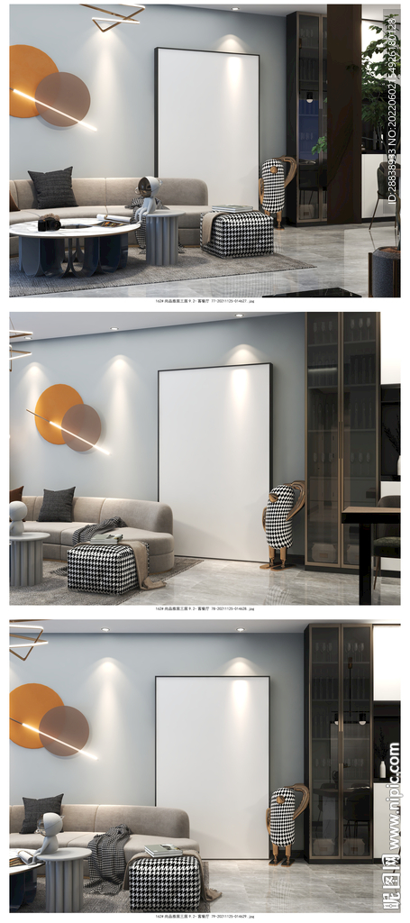 壁画框画样机 装饰画 主图模板