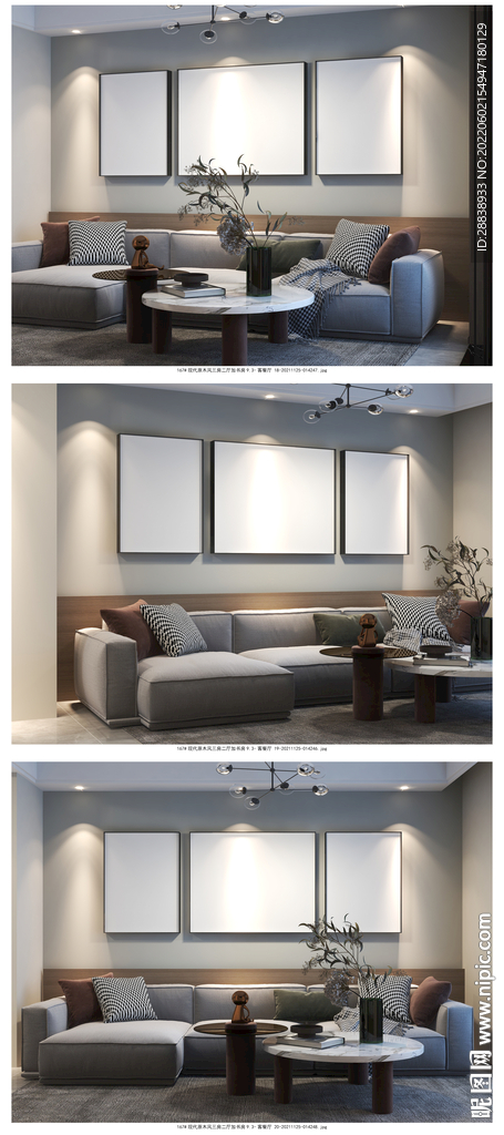 壁画框画样机 装饰画 主图模板