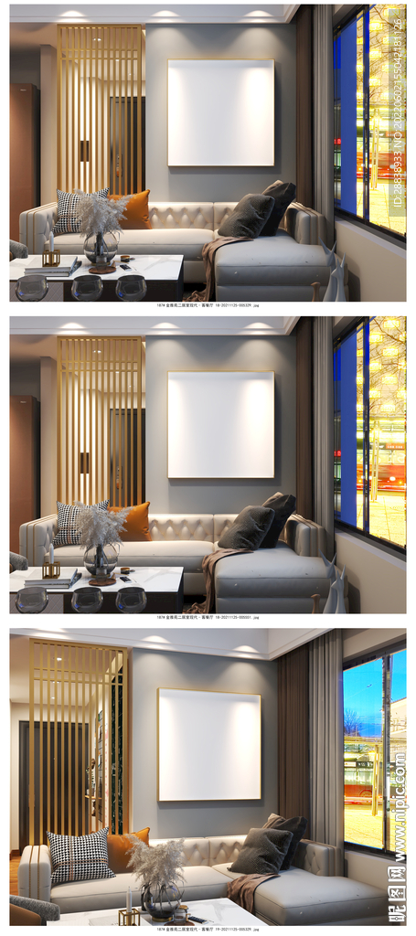 壁画框画样机 装饰画 主图模板