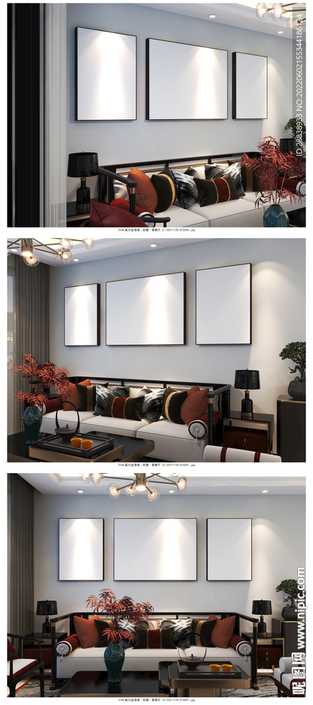 壁画框画样机 装饰画 主图模板