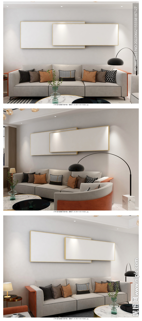 壁画框画样机 装饰画 主图模板