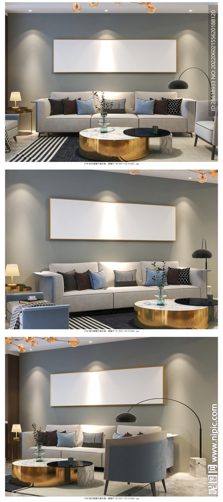 壁画框画样机 装饰画 主图模板