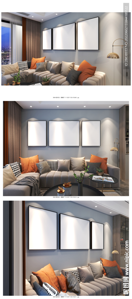 壁画框画样机 装饰画 主图模板