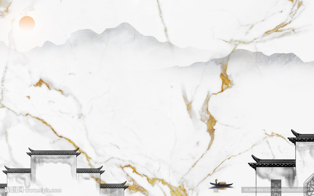 无框画高档鱼肚白纹 TIf分层