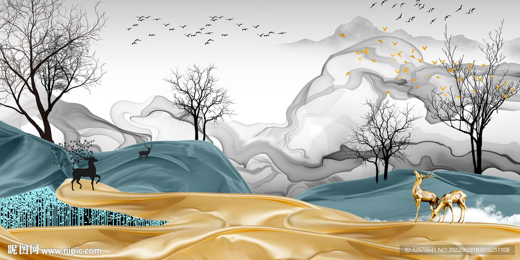 高档晶瓷装饰画 TIF分层 