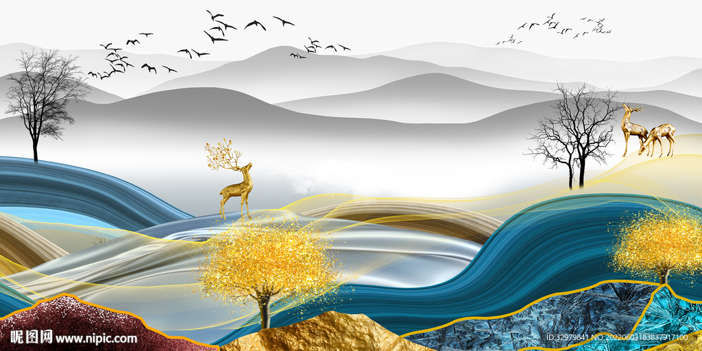 高清 晶瓷装饰画 TIF分层 