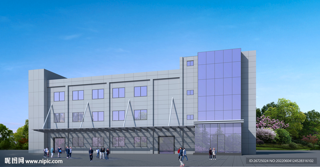 办公楼建筑外观设计案例效果图