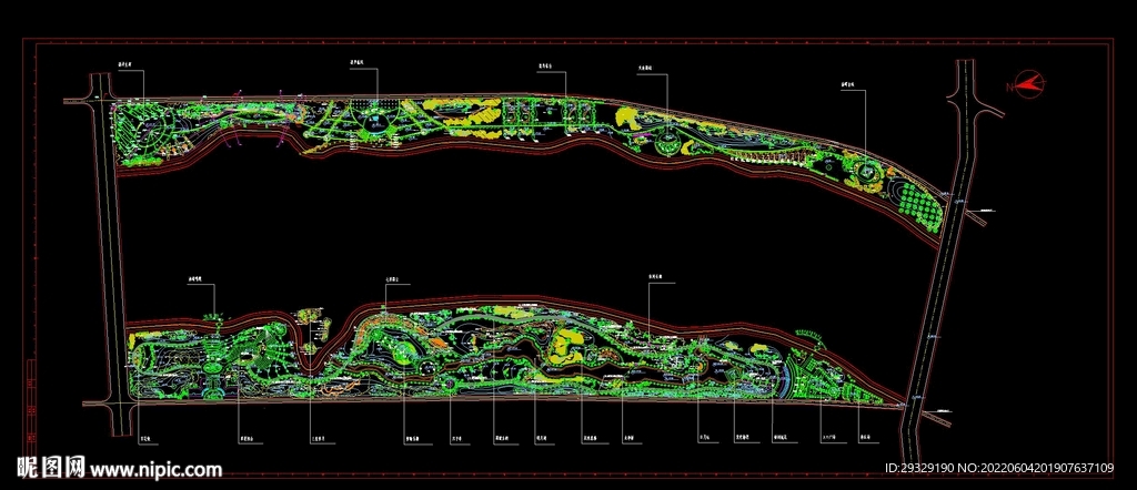 滨河公园绿化总图