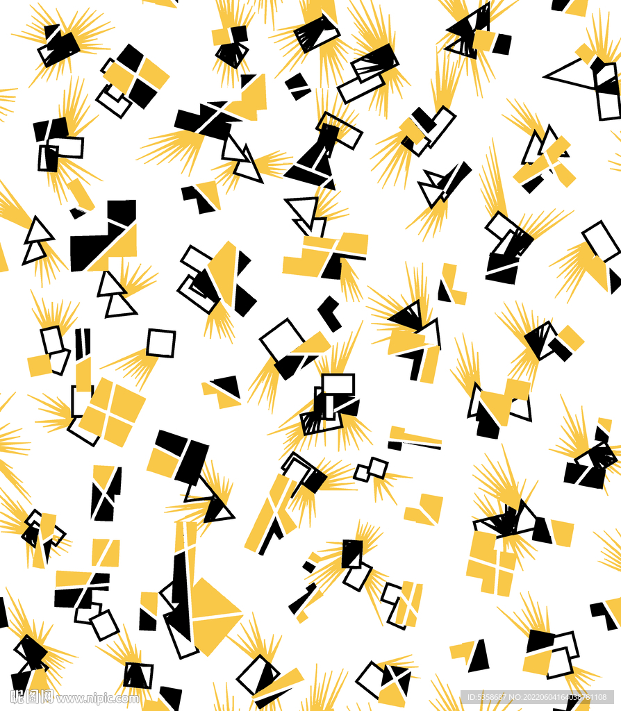 创意小几何数码印花设计图案