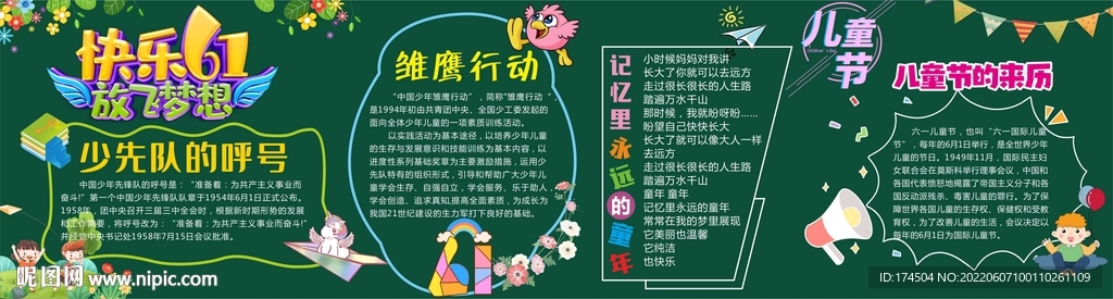 六一儿童节黑板报