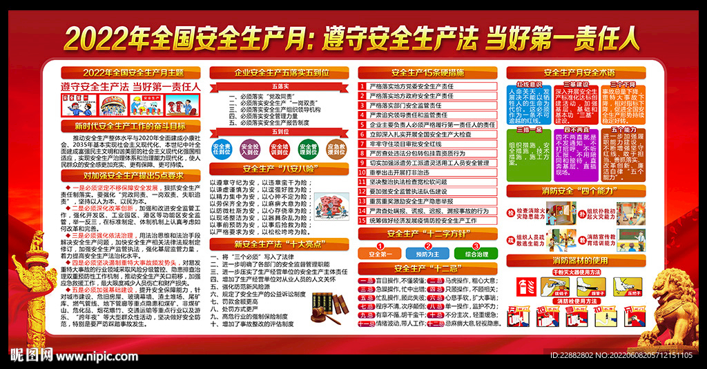 2022年安全月展板
