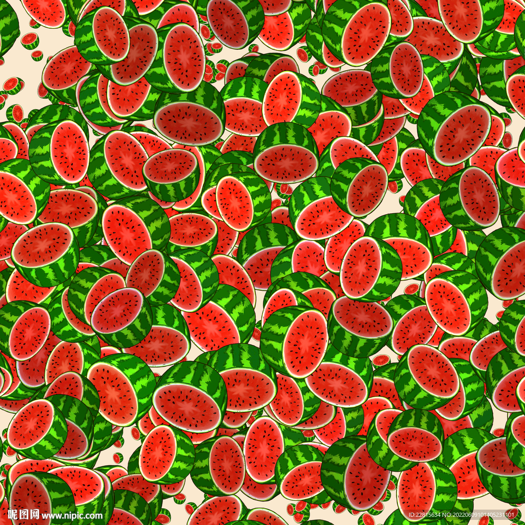 水彩手绘水果无缝拼接壁纸