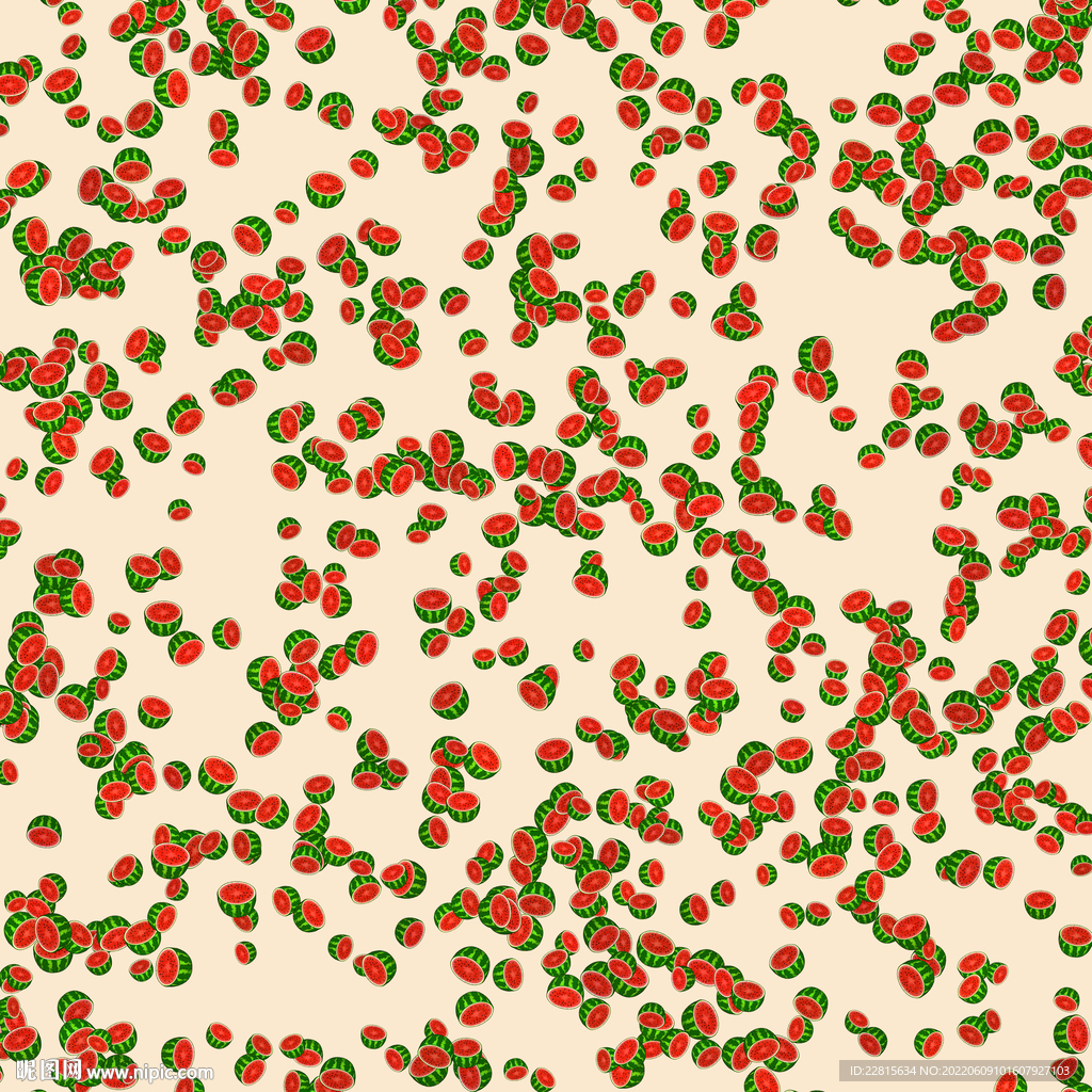 水彩手绘水果无缝拼接壁纸