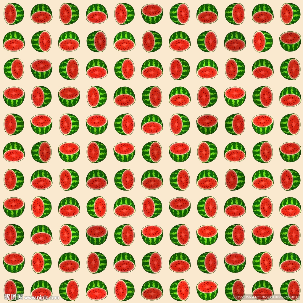 水彩手绘水果无缝拼接壁纸