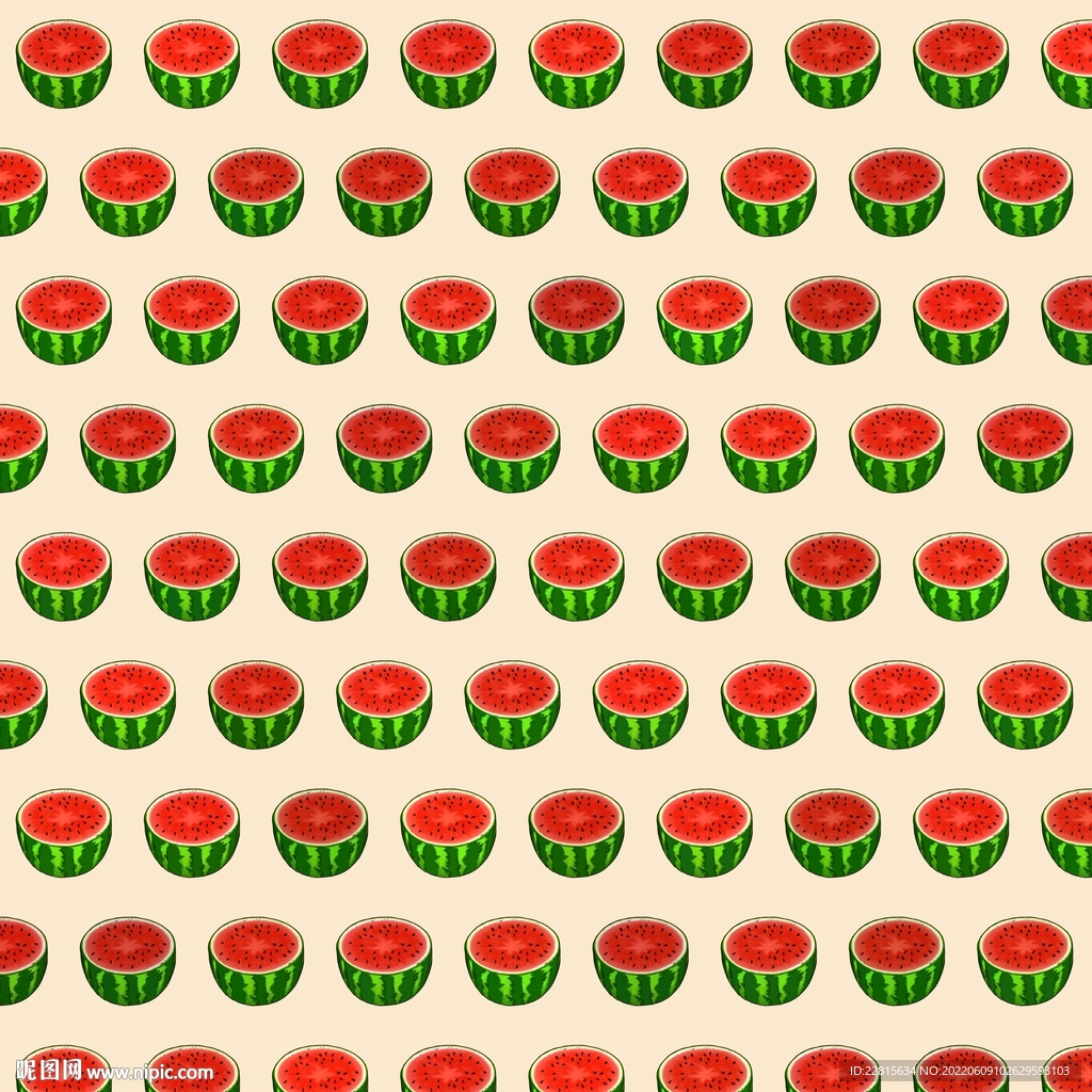 水彩手绘水果无缝拼接壁纸