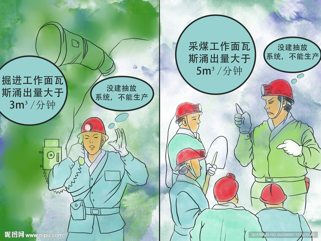 煤矿安全漫画