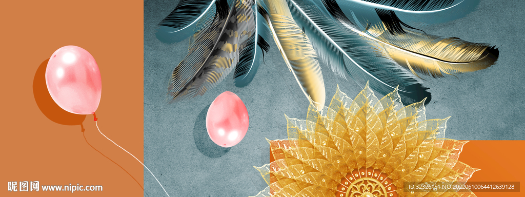 羽毛晶贝钻装饰画 TiF分层