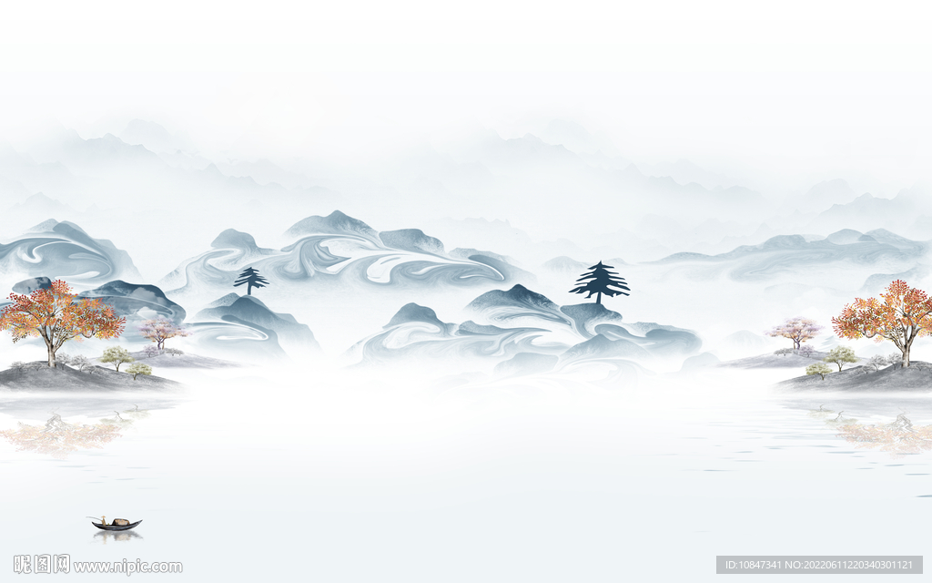 人气中式最新山水 TIf分层