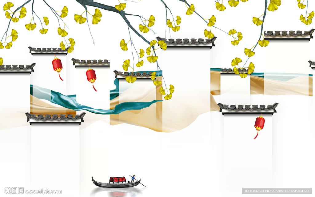 高档 中式最新山水 TIf分层