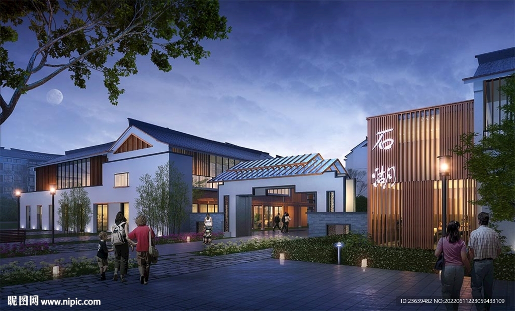 住宅夜景效果图