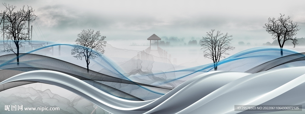 意境 晶瓷装饰画 TiF分层 