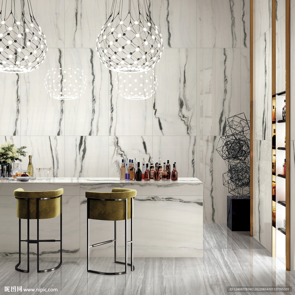 酒店吧台效果图