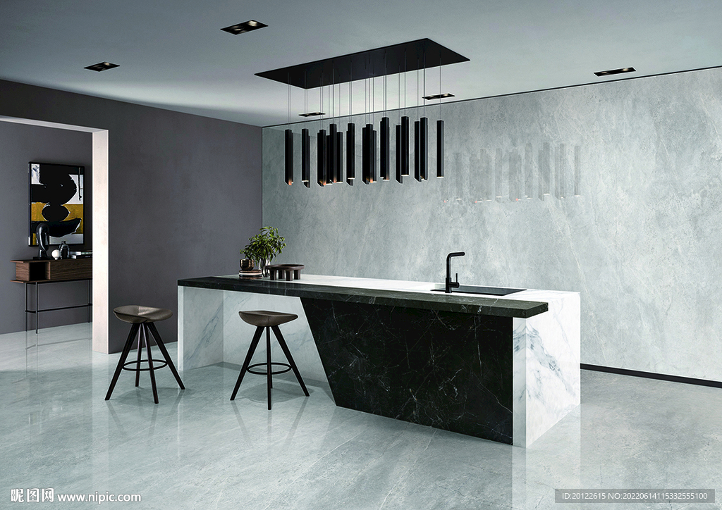 岩板分层效果图