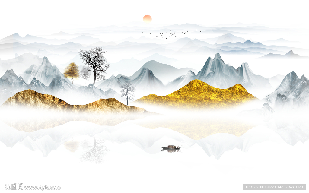 新中式电视背景墙