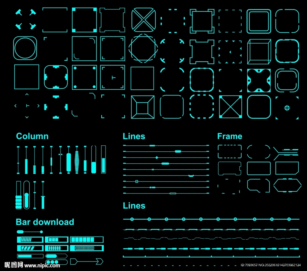 科技花纹 科技边框