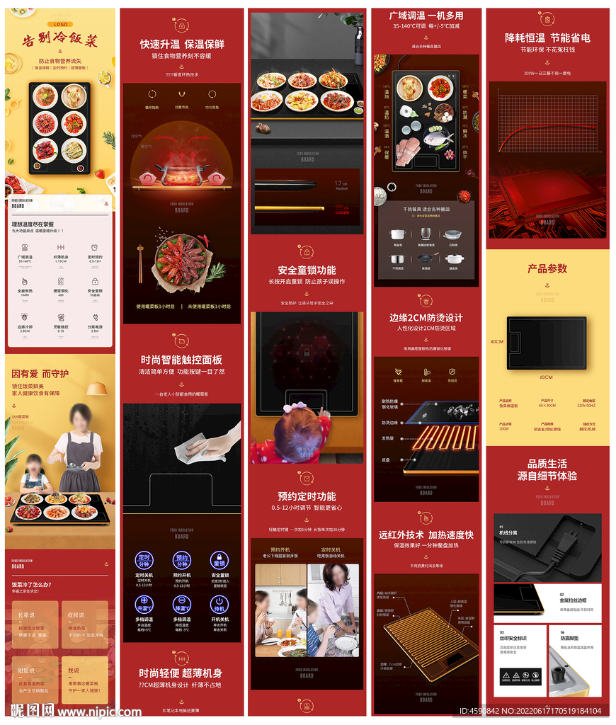 保温板 暖菜板 详情模板