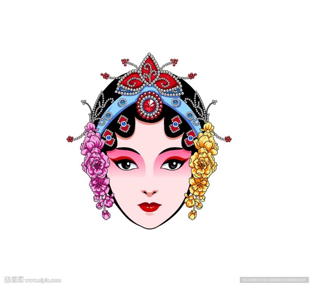 戏子头饰京剧脸谱国粹