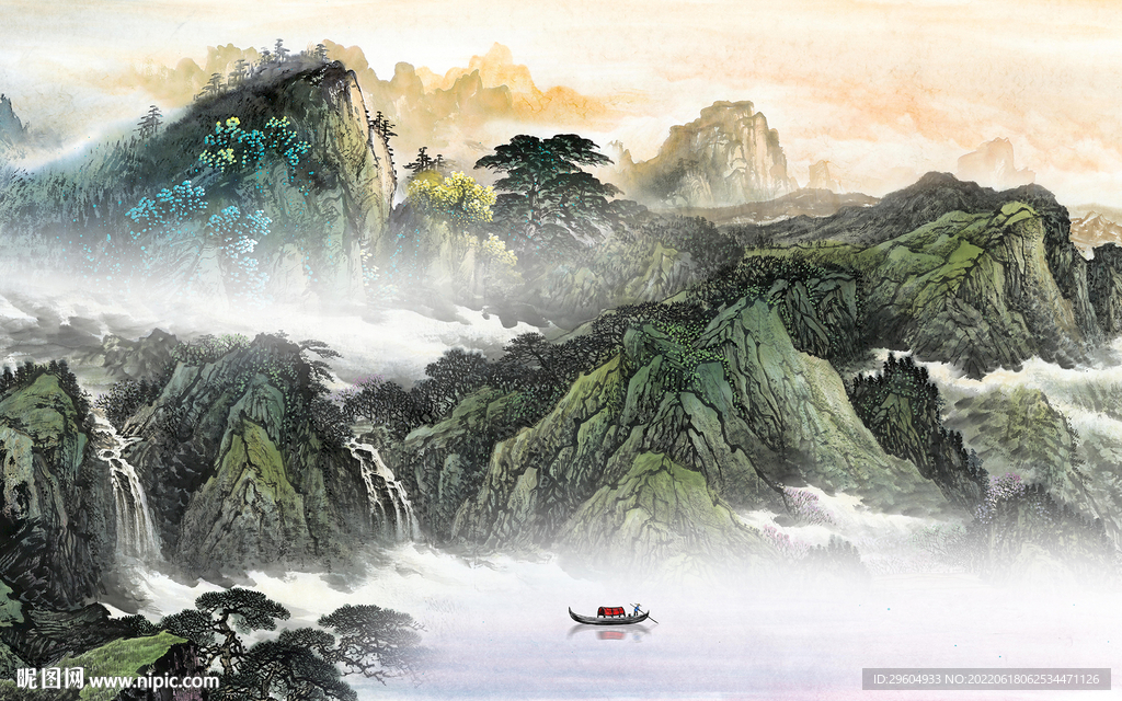 大气最新中式山水 TIf分层