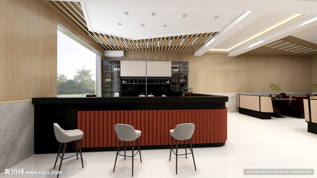 餐厅吧台前台装修效果