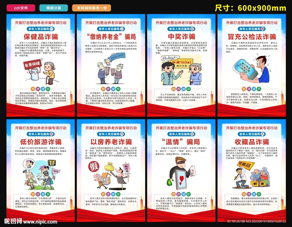 养老诈骗海报