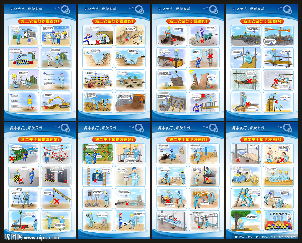 建筑施工安全知识展板