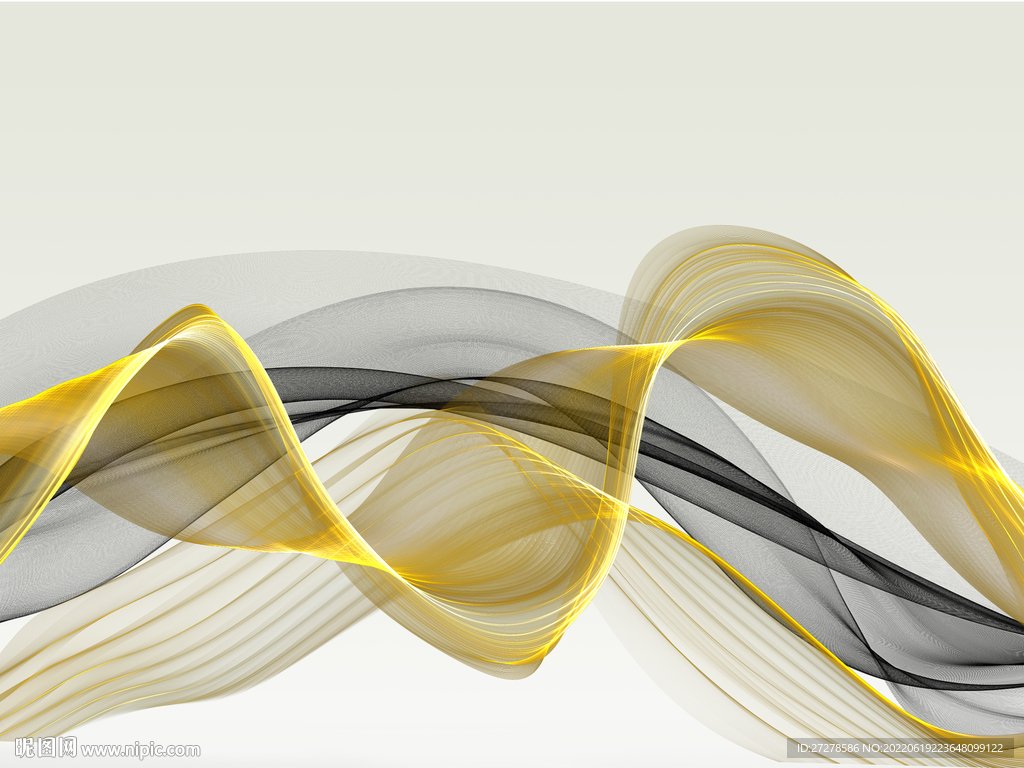 水墨烟雾飘带丝带免扣素材