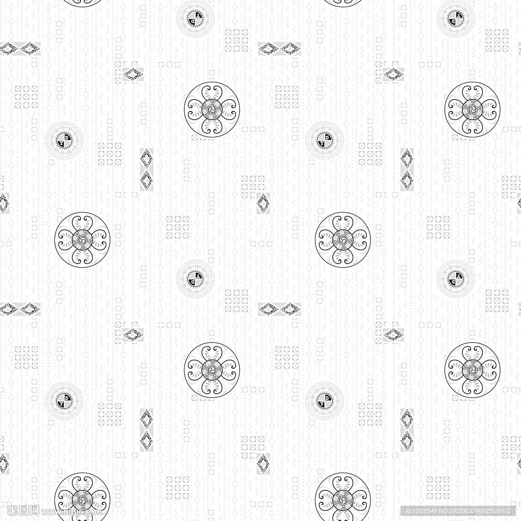 数码民族风几何图