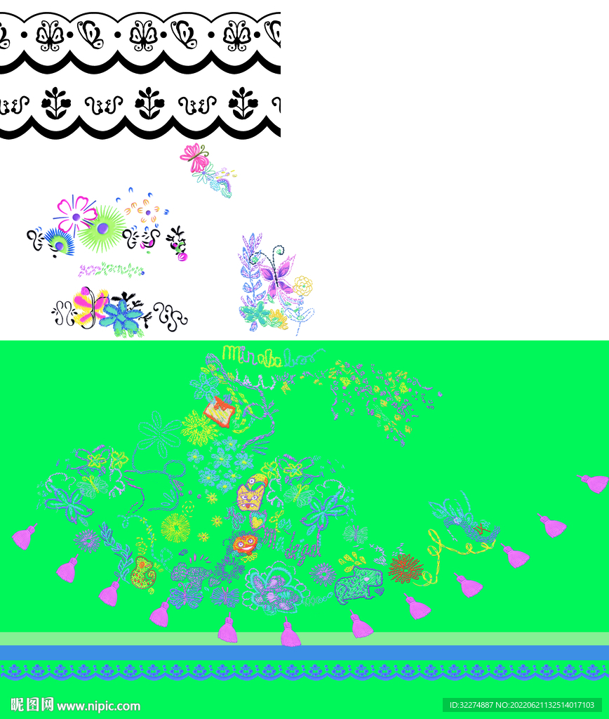 大牌 蝴蝶 定位花