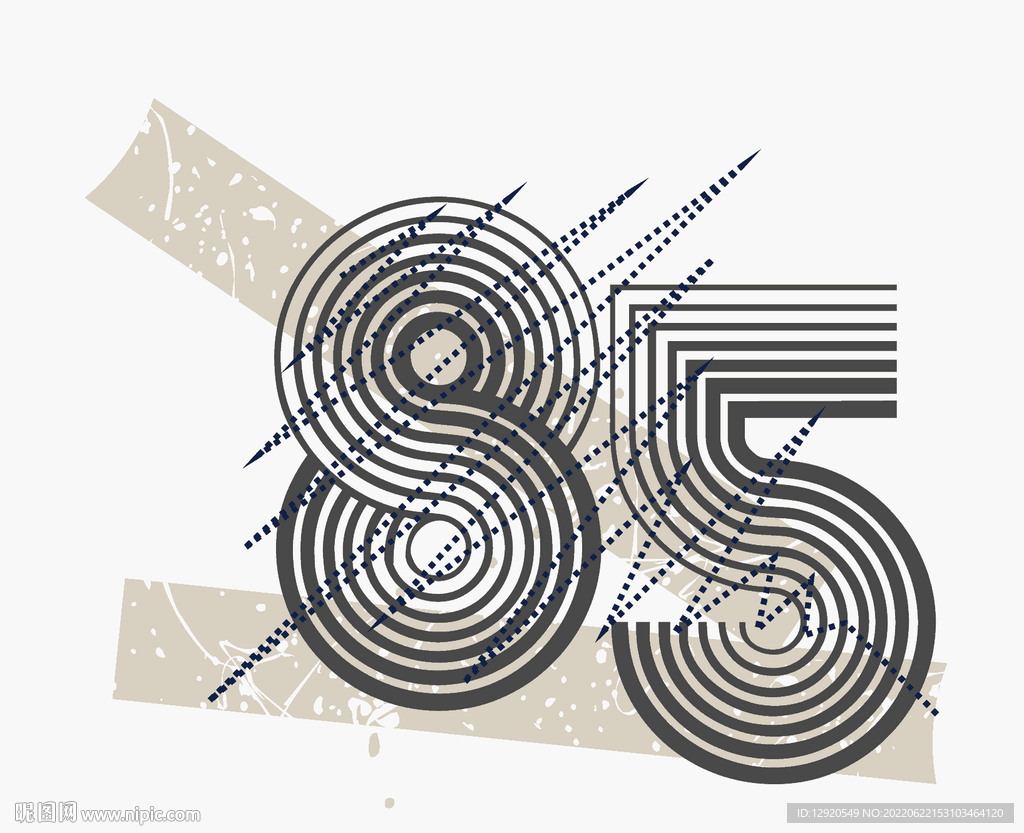 大牌裁片数码数字85