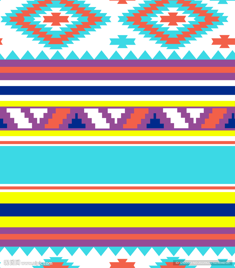 数码民族风印花几何