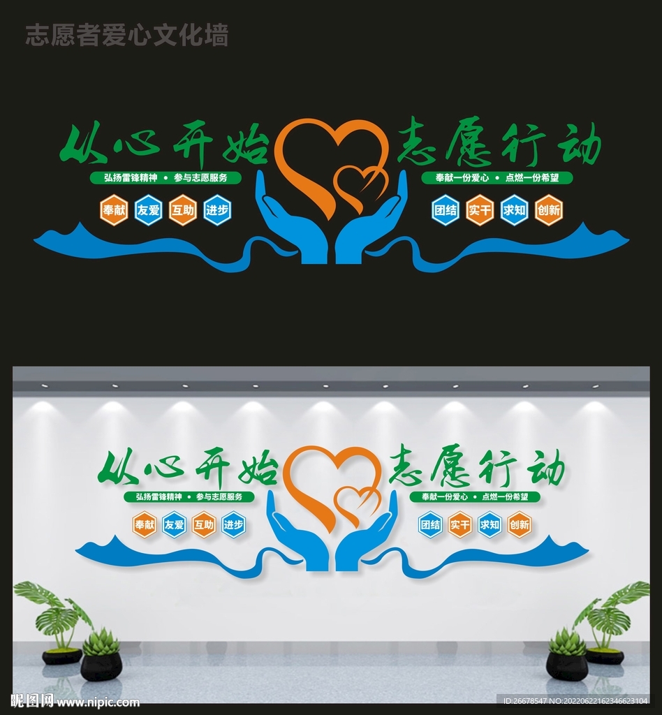 志愿行动文化墙
