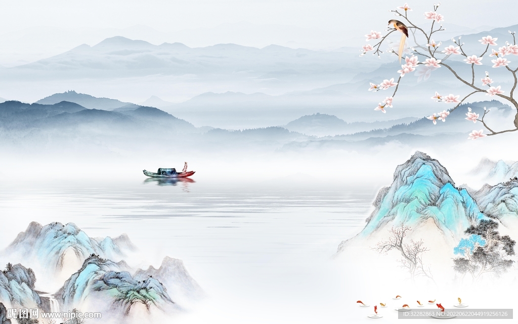 最新中式新品山水 TIf分层