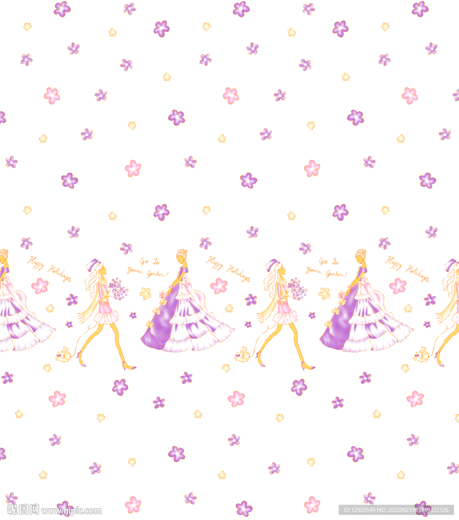 数码单边定位花