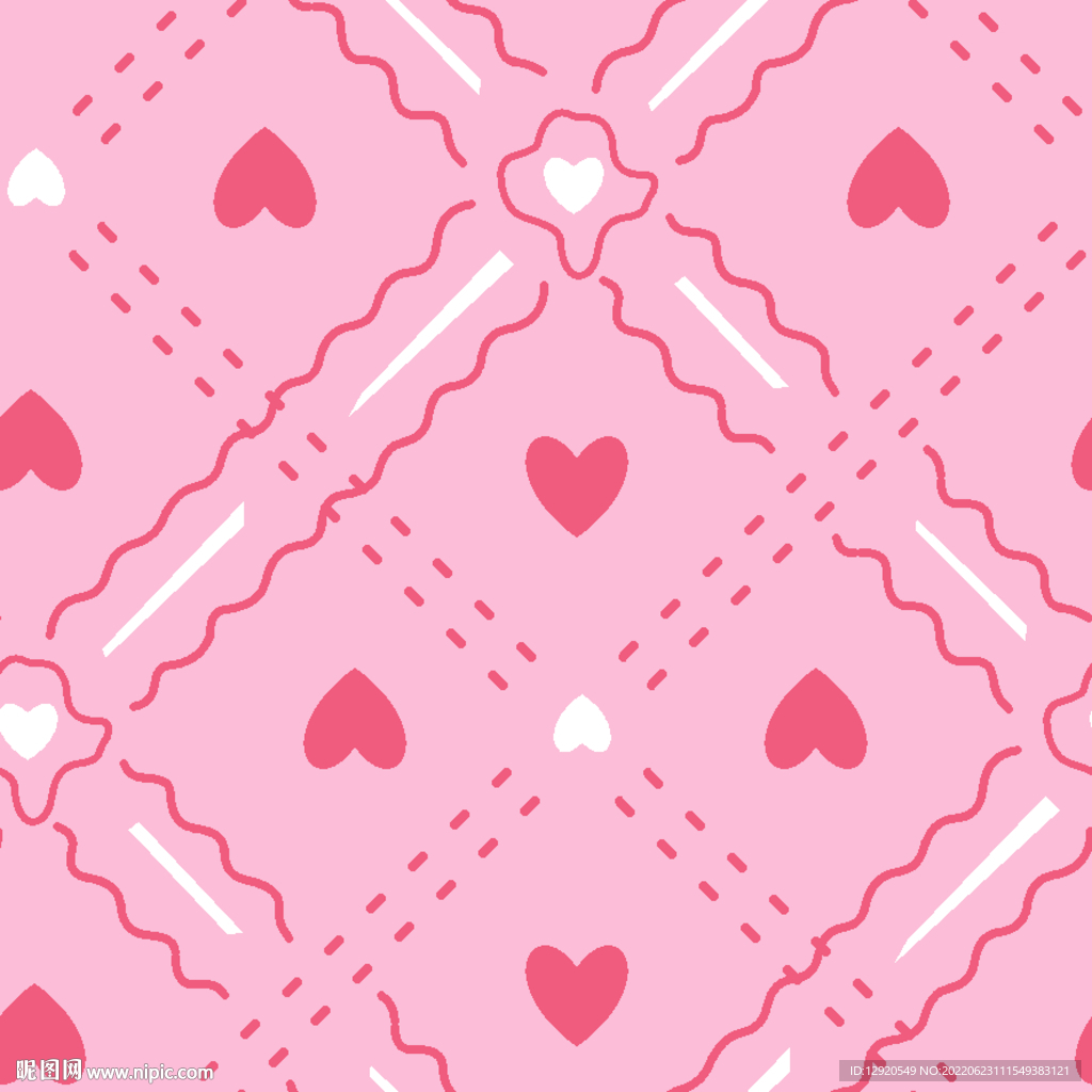 数码爱心几何图