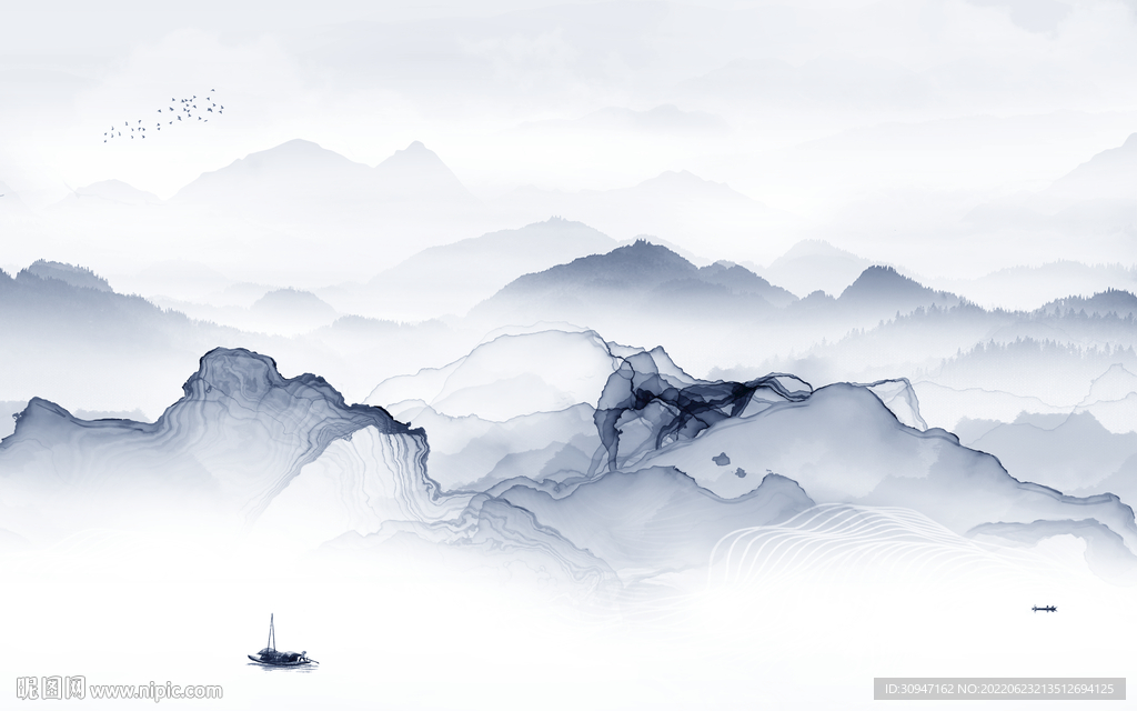 意境 风景中式山水 TIf分层