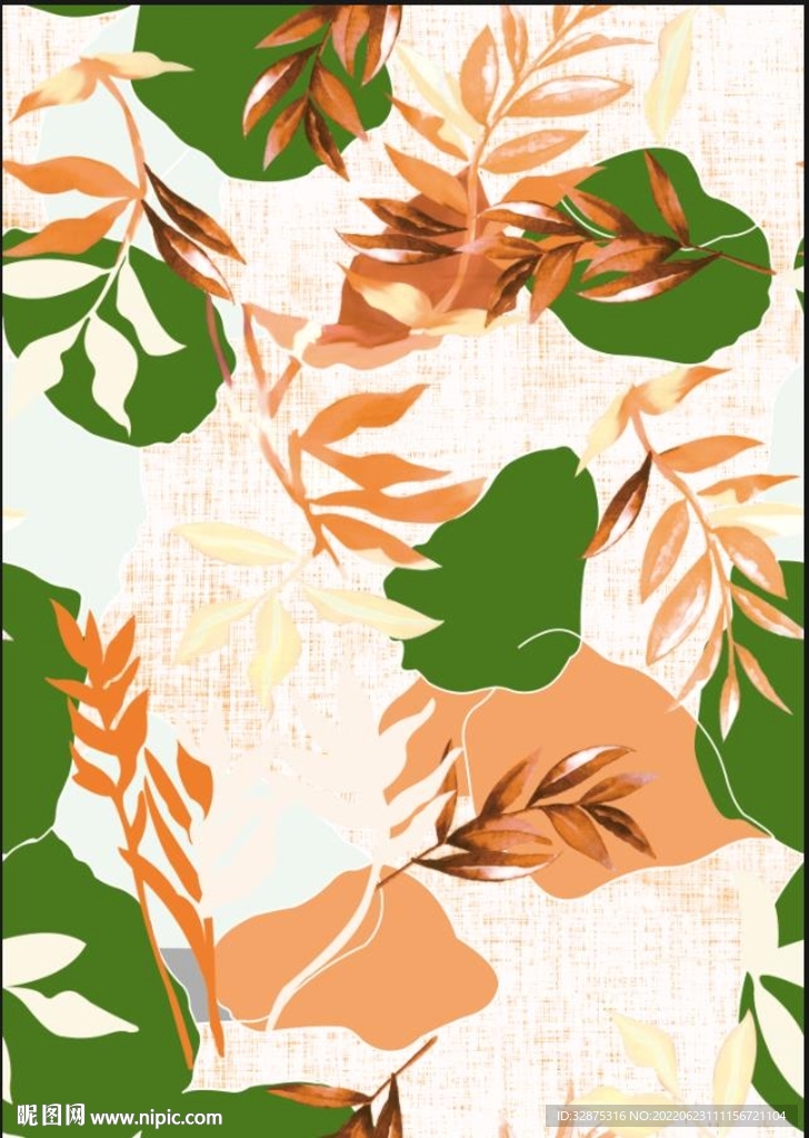 热带花  手绘花